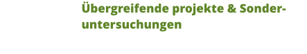 Übergreifende projekte & Sonderuntersuchungen