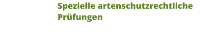 Spezielle artenschutzrechtliche Prüfungen